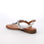 DAME FLIP FLOP SANDALE SILBER MIT SCHNALLE DAME FLIP FLOP SANDALE SILBER MIT SCHNALLE