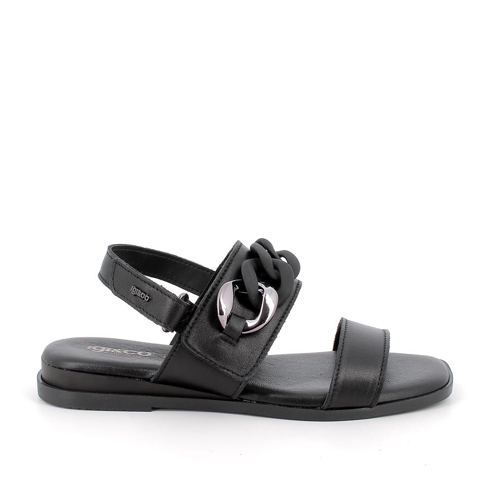 Sandali da donna nero con strap