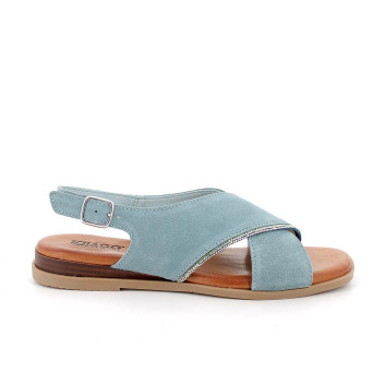 DAME SANDALE HIMMELBLAU MIT SCHNALLE DAME SANDALE HIMMELBLAU MIT SCHNALLE