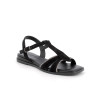 Sandalia para mujer negro con hebilla Sandalia para mujer negro con hebilla