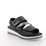 DAME SANDALE MIT KEILABSATZ SCHWARZ MIT VELCRO DAME SANDALE MIT KEILABSATZ SCHWARZ MIT VELCRO