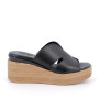 Sandals with wedge for women black  Sandals with wedge for women black