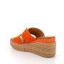 Sandalia de cuña para mujer naranja  Sandalia de cuña para mujer naranja