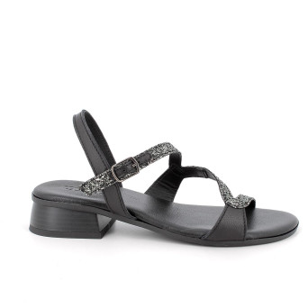 Sandals with heel for women black with buckle Sandals with heel for women black with buckle