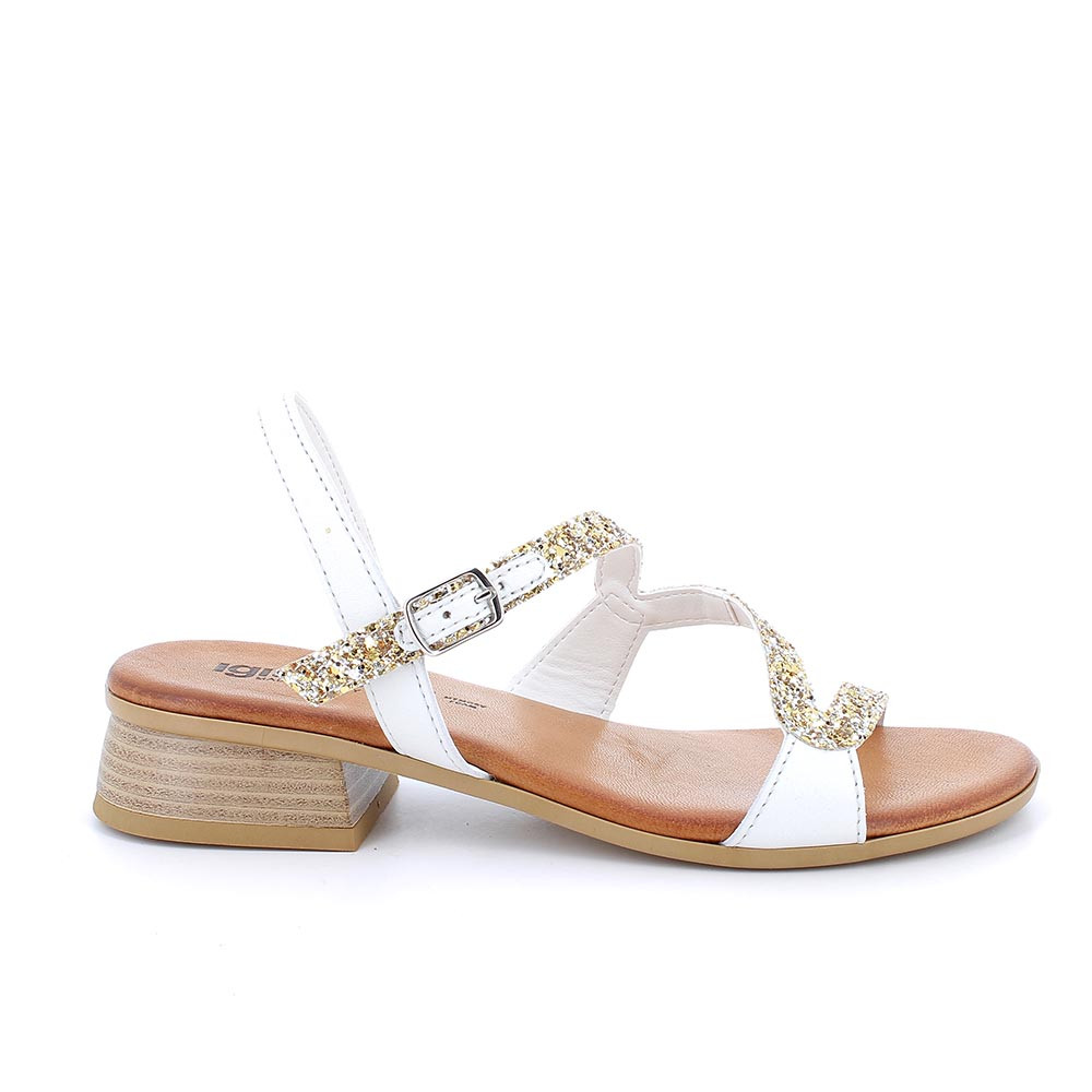 Sandali con tacco da donna bianco, Taglia 36 - IgieCo