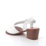 Sandals with heel for women white with buckle Sandals with heel for women white with buckle