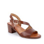 Sandali con tacco da donna marrone con fibbia Sandali con tacco da donna marrone con fibbia