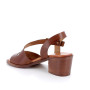 Sandali con tacco da donna marrone con fibbia Sandali con tacco da donna marrone con fibbia
