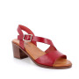 DAME SANDALE MIT ABSATZ ROT MIT SCHNALLE DAME SANDALE MIT ABSATZ ROT MIT SCHNALLE