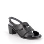 Sandali con tacco da donna nero con fibbia Sandali con tacco da donna nero con fibbia