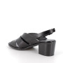 Sandali con tacco da donna nero con fibbia Sandali con tacco da donna nero con fibbia