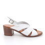 DAME SANDALE MIT ABSATZ WEISS MIT SCHNALLE DAME SANDALE MIT ABSATZ WEISS MIT SCHNALLE