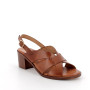 Sandale avec talon pour femme brun avec boucle Sandale avec talon pour femme brun avec boucle