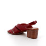 Sandale avec talon pour femme rouge avec boucle Sandale avec talon pour femme rouge avec boucle