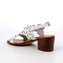 Sandals with heel for women white with buckle Sandals with heel for women white with buckle