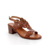 Sandals with heel for women brown with buckle Sandals with heel for women brown with buckle