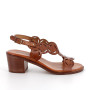 Sandalia de tacón para mujer marron con hebilla Sandalia de tacón para mujer marron con hebilla