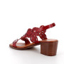 Sandals with heel for women red with buckle Sandals with heel for women red with buckle