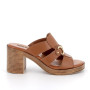 Sandali con tacco da donna marrone  Sandali con tacco da donna marrone