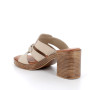 Sandale avec talon pour femme beige  Sandale avec talon pour femme beige