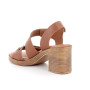 Sandals with heel for women brown with velcro Sandals with heel for women brown with velcro