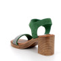 Sandali con tacco da donna verde con strap Sandali con tacco da donna verde con strap