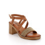 Sandale avec talon pour femme brun avec boucle Sandale avec talon pour femme brun avec boucle