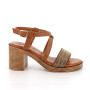 Sandals with heel for women brown with buckle Sandals with heel for women brown with buckle