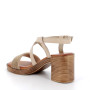 Sandale avec talon pour femme beige avec boucle Sandale avec talon pour femme beige avec boucle