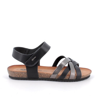 Sandale pour femme noir avec velcro Sandale pour femme noir avec velcro