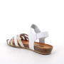 Sandale pour femme blanc avec velcro Sandale pour femme blanc avec velcro