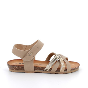 DAME SANDALE BEIGE MIT VELCRO DAME SANDALE BEIGE MIT VELCRO