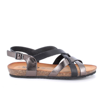Sandals for women black and grey with buckle Sandals for women black and grey with buckle