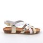 Sandals for women white and platinum with buckle Sandals for women white and platinum with buckle