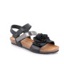 Sandale pour femme noir avec velcro Sandale pour femme noir avec velcro
