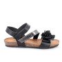 Sandale pour femme noir avec velcro Sandale pour femme noir avec velcro