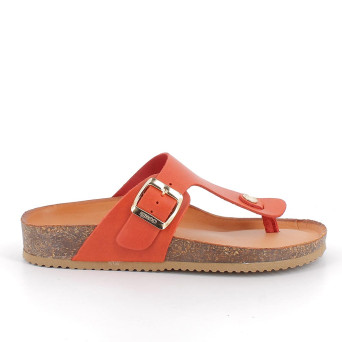 DAME FLIP FLOP SANDALE ORANGE MIT SCHNALLE DAME FLIP FLOP SANDALE ORANGE MIT SCHNALLE