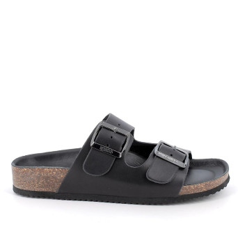 Sandale pour femme noir avec boucle Sandale pour femme noir avec boucle