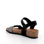 Sandals with wedge for women black and grey with velcro Sandals with wedge for women black and grey with velcro