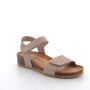 Sandals with wedge for women brown and green with velcro Sandals with wedge for women brown and green with velcro