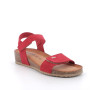 Sandals with wedge for women red with velcro Sandals with wedge for women red with velcro