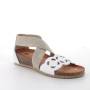 Sandale avec coin pour femme blanc avec elastique Sandale avec coin pour femme blanc avec elastique