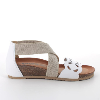Sandale avec coin pour femme blanc avec elastique Sandale avec coin pour femme blanc avec elastique