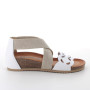 Sandale avec coin pour femme blanc avec elastique Sandale avec coin pour femme blanc avec elastique
