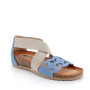 Sandale avec coin pour femme bleu clair avec elastique Sandale avec coin pour femme bleu clair avec elastique