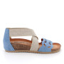 Sandale avec coin pour femme bleu clair avec elastique Sandale avec coin pour femme bleu clair avec elastique