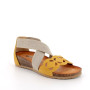 Sandale avec coin pour femme jaune avec elastique Sandale avec coin pour femme jaune avec elastique