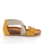 Sandale avec coin pour femme jaune avec elastique Sandale avec coin pour femme jaune avec elastique
