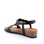 Sandals with wedge for women black with buckle Sandals with wedge for women black with buckle
