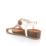 Sandals with wedge for women beige with buckle Sandals with wedge for women beige with buckle
